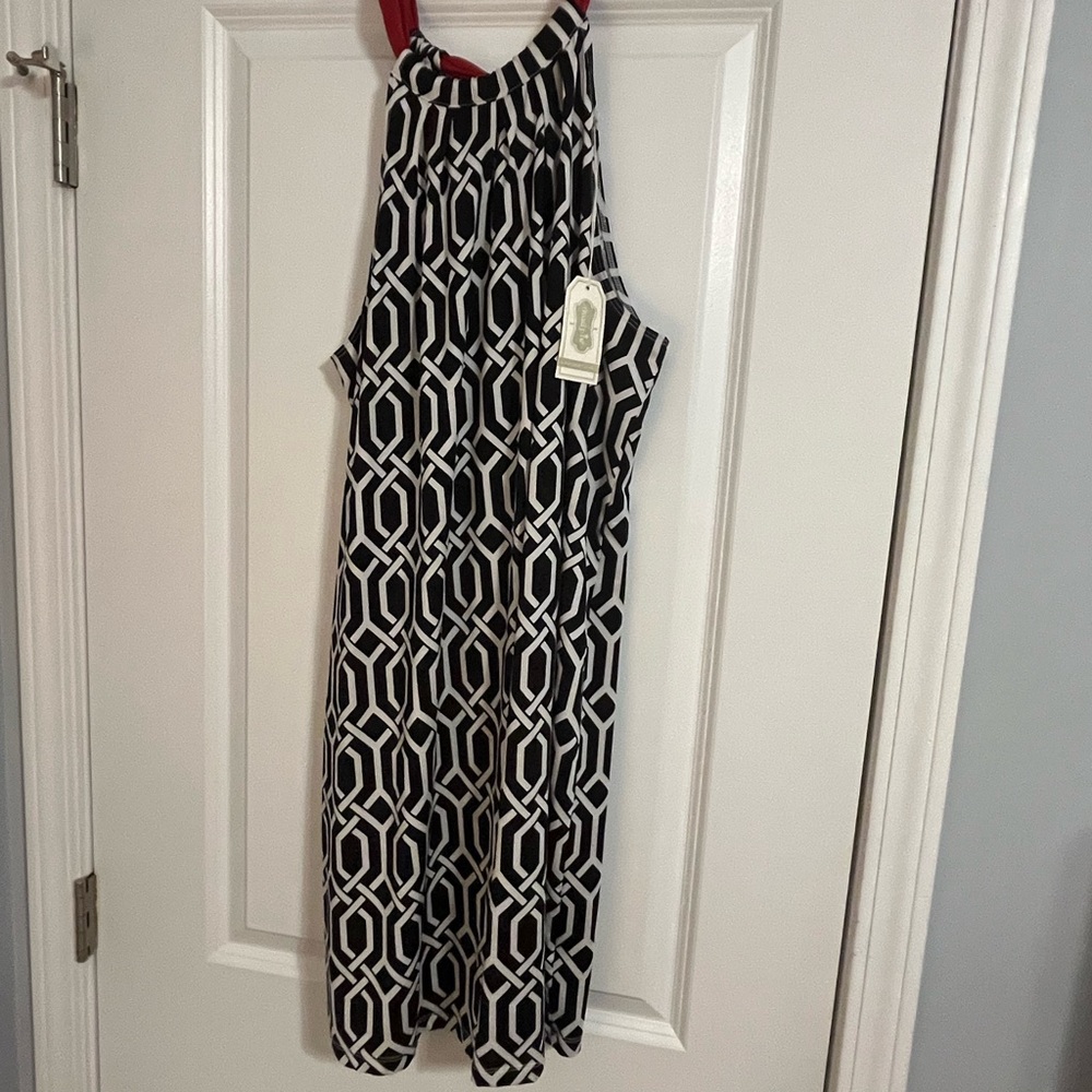 Mud Pie Black and White Geometric Dress